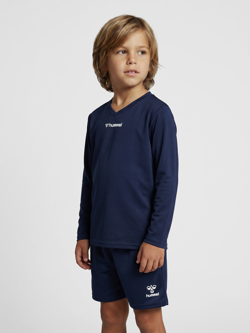 hmlBL ESSENTIAL TEE L/S KIDS, MARINE, model