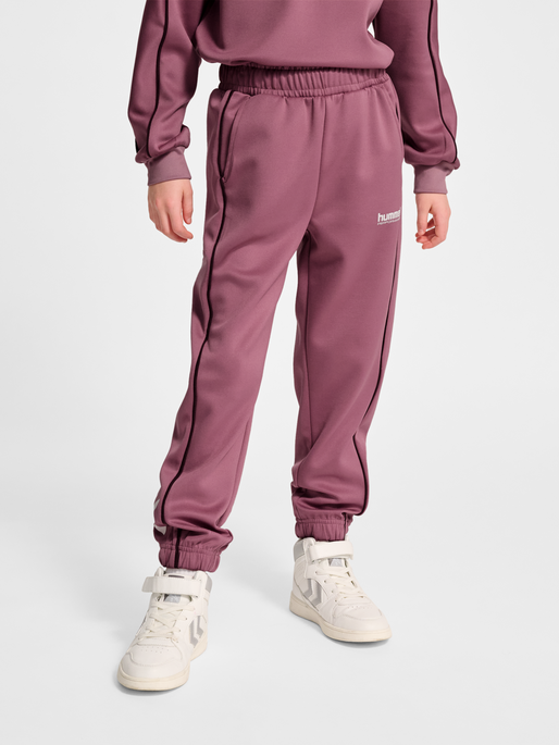 hmlJR INTERLOCK ADJUST PANTS, WISTFUL MAUVE, model