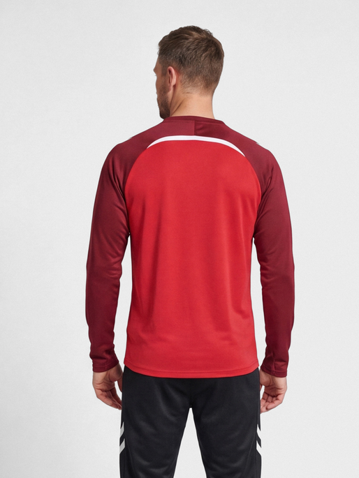 hmlLEAD 2.0 CREW SWEAT, TRUE RED/MAROON, model
