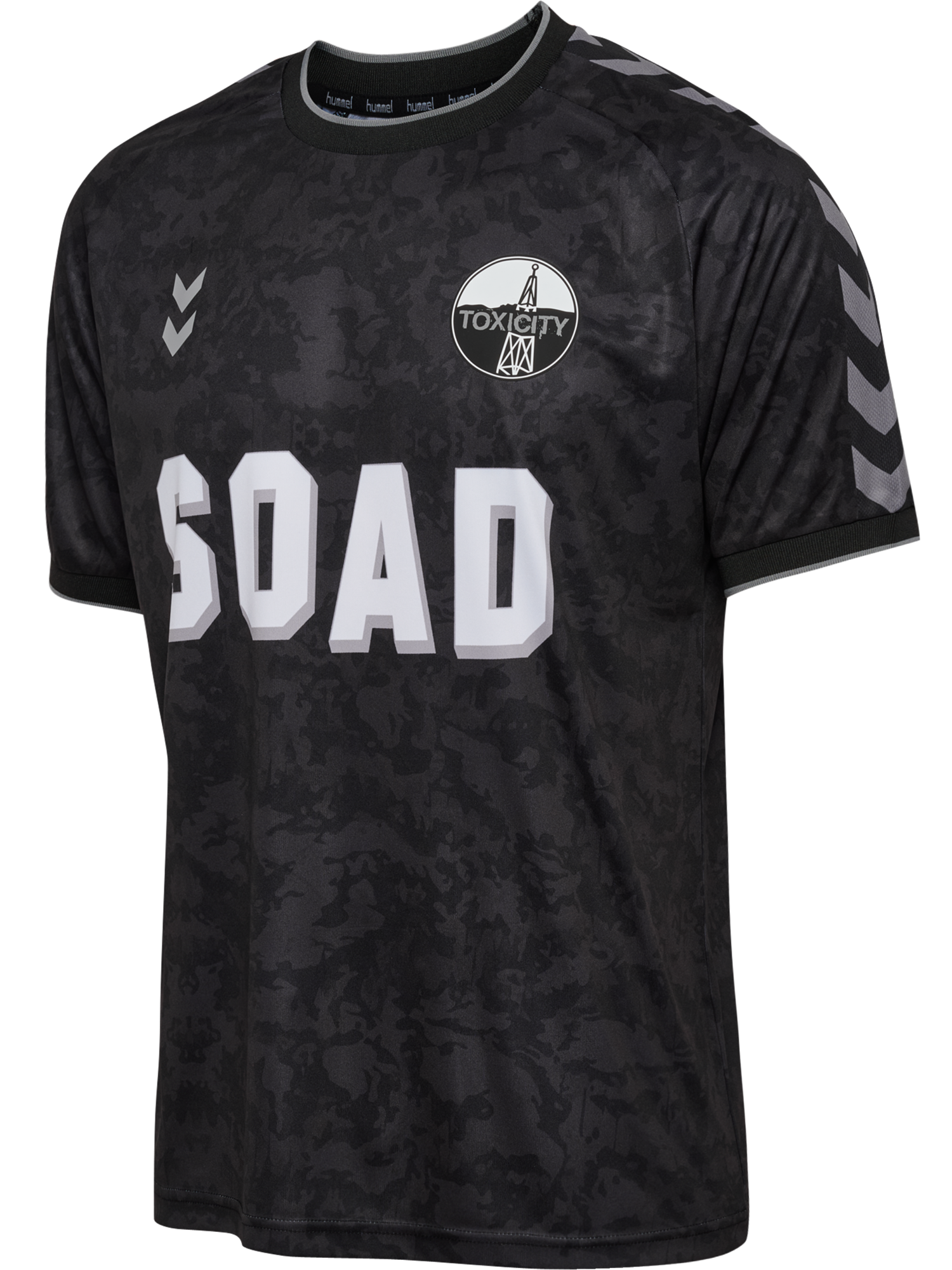 hmlSOAD TOUR 26 CAMO JERSEY S/S, BLACK/GREY, packshot