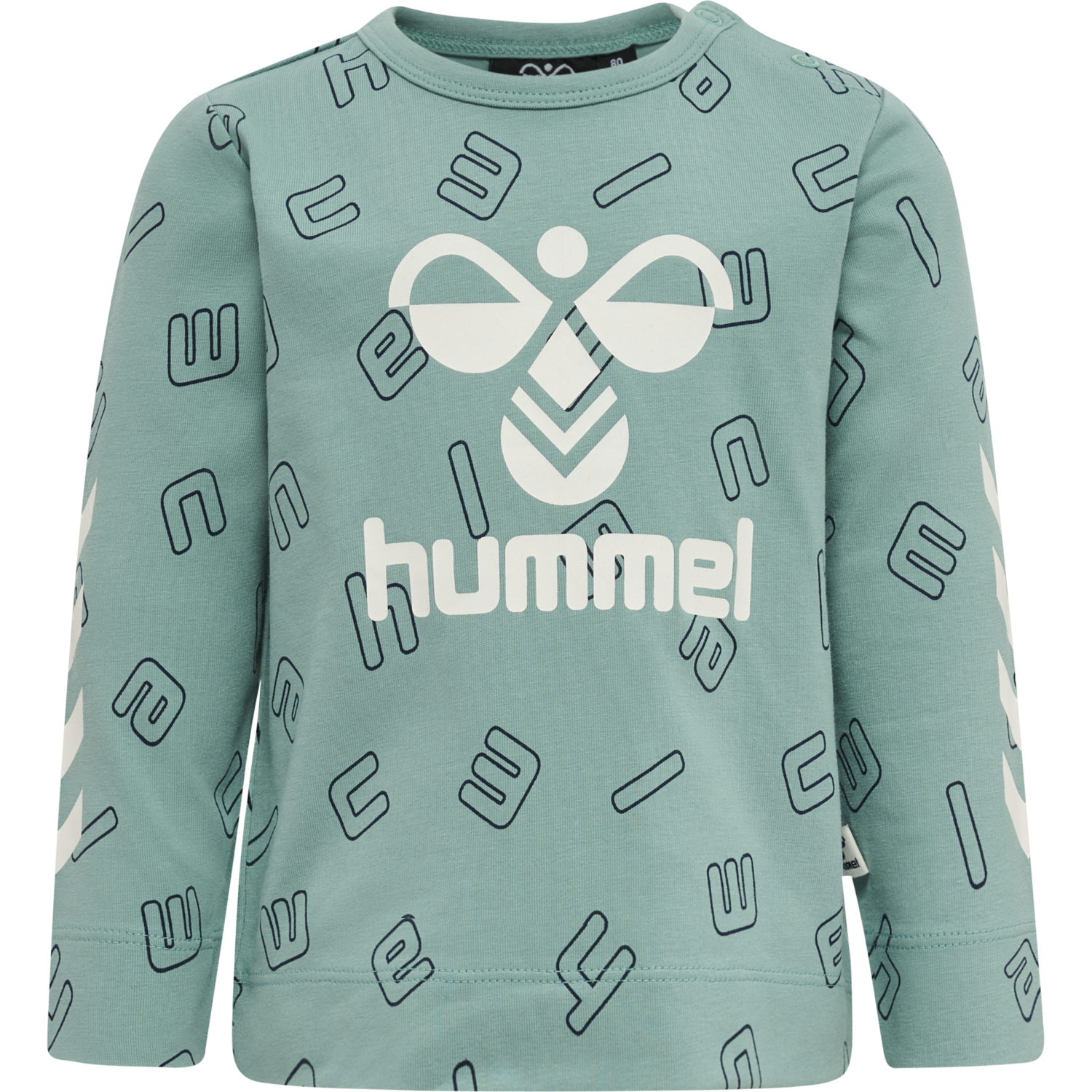 hmlATHENS T-SHIRT L/S, MINERAL BLUE, packshot