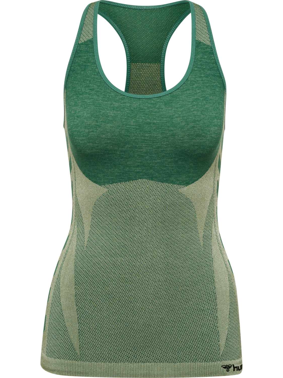 hmlCLEA SEAMLESS TOP, LAUREL WREATH/LILY PAD MELANGE, packshot