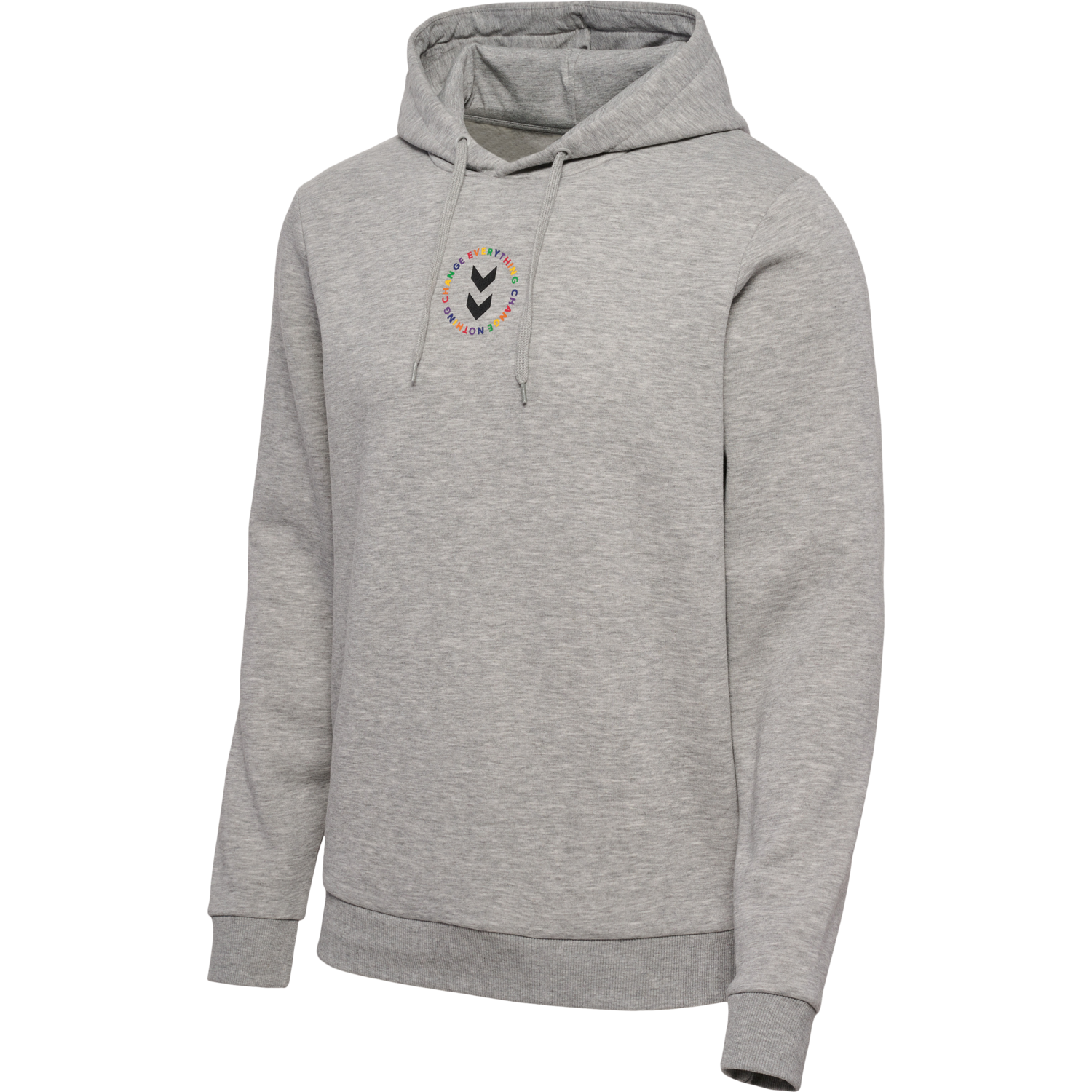 hmlEVERYTHING NOTHING HOODIE, GREY MELANGE, packshot