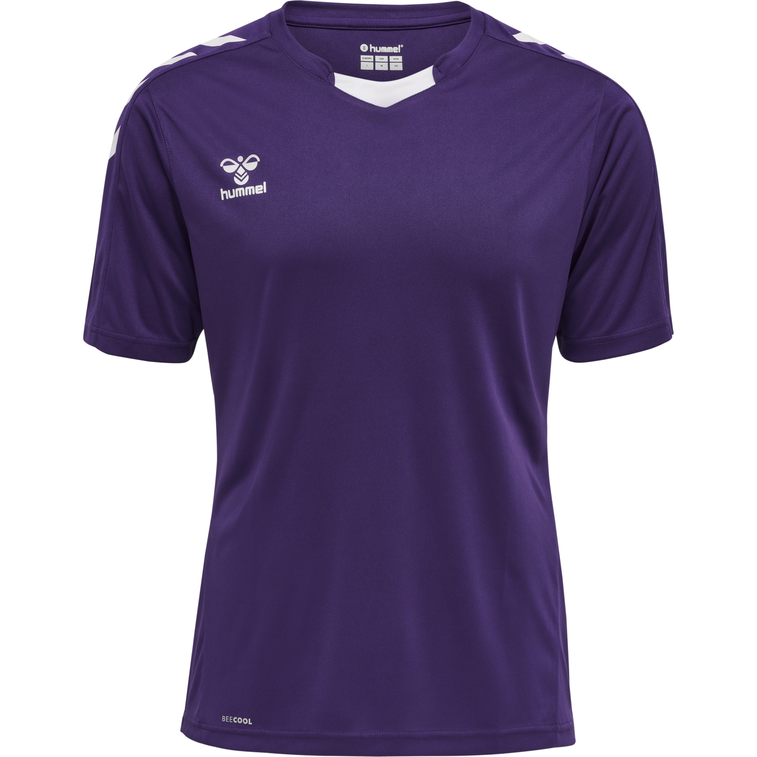 hmlCORE XK POLY JERSEY S/S, ACAI/WHITE, packshot