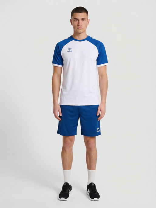 hmlMATCH LEAGUE JERSEY S/S, WHITE/TRUE BLUE, model