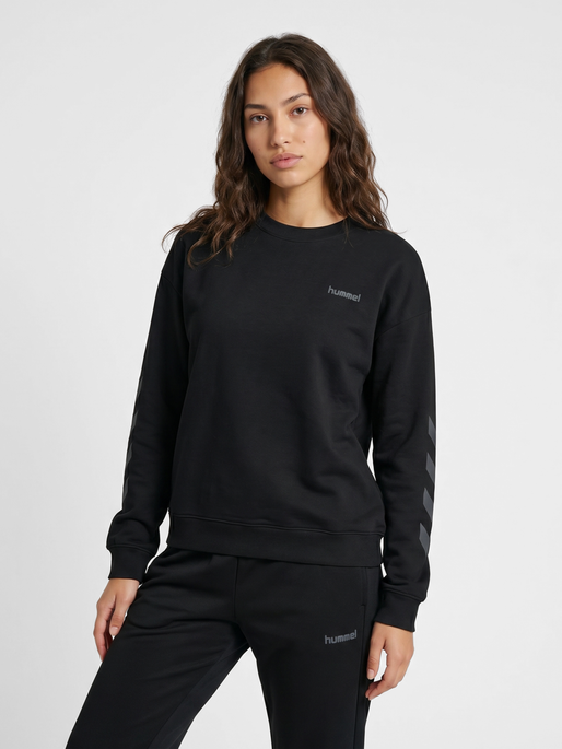 hmlKEEPER CHEVRON W CREWNECK, BLACK, model