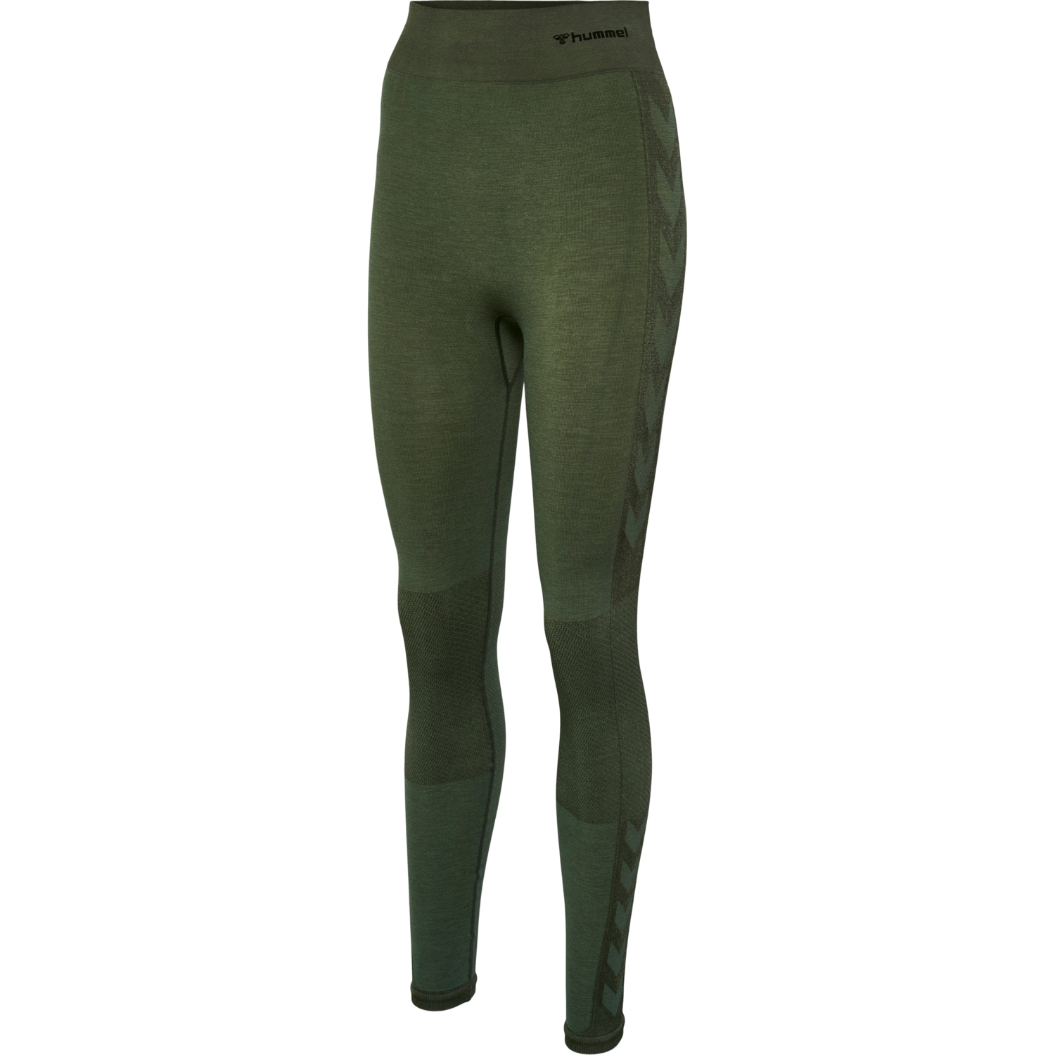 hmlCLEA SEAMLESS MID WAIST TIGHTS, CLIMBING IVY/BEETLE MELANGE, packshot