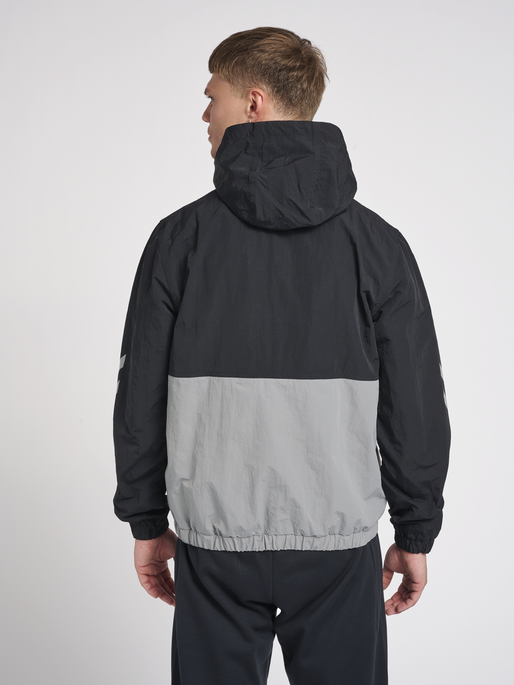 hmlLGC MUSA WOV HALFZIP JACKET, BLACK, model