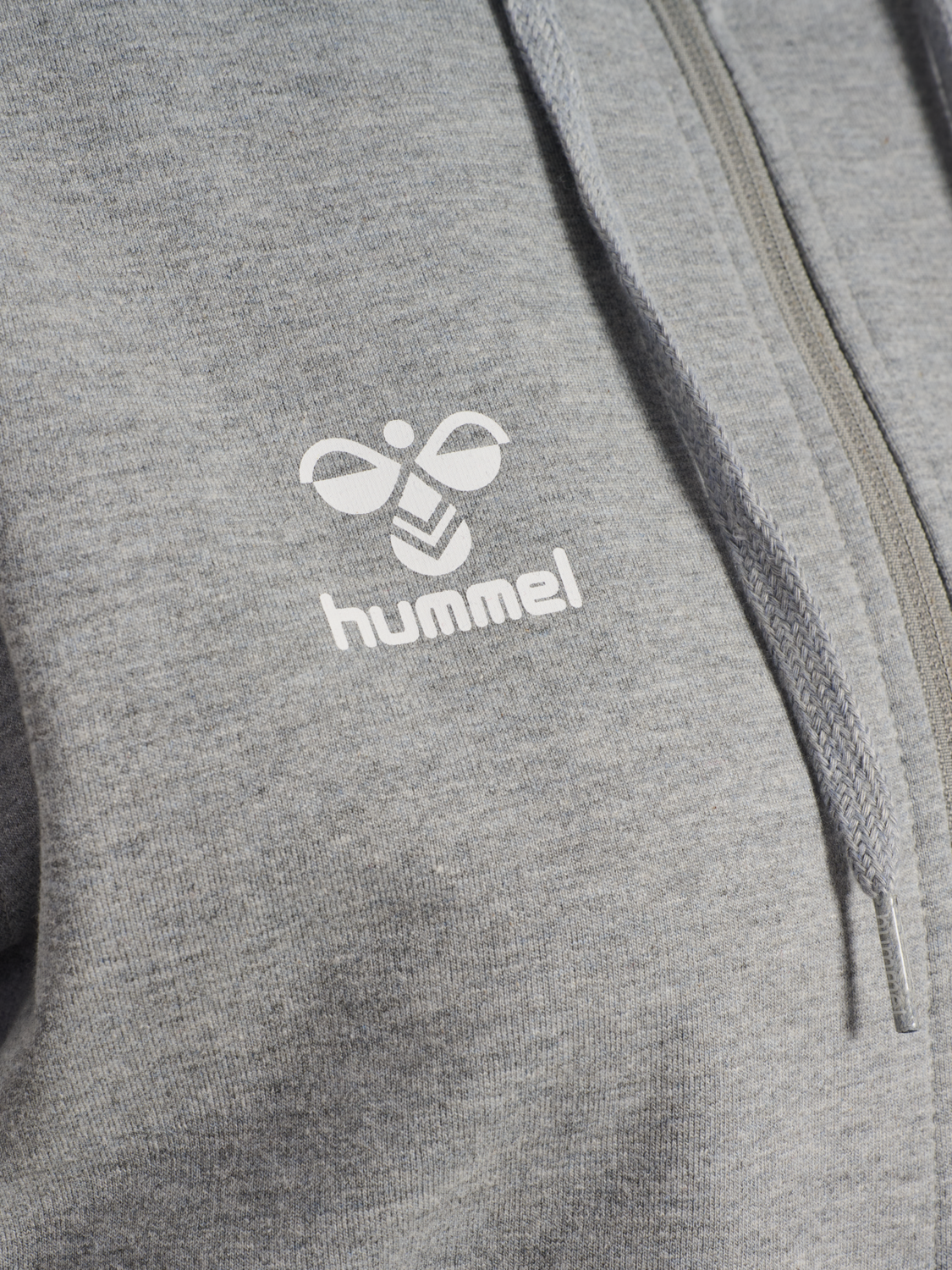 hmlGO 2.0 CHEVRON ZIP HOODIE WOMAN, GREY MELANGE, packshot