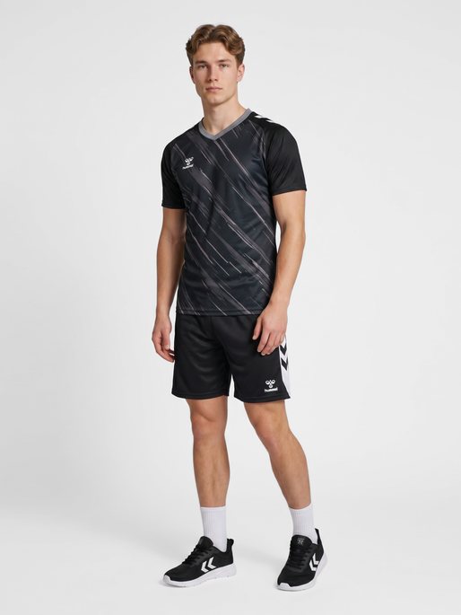 hmlMATCH SHORTS, BLACK/WHITE, model