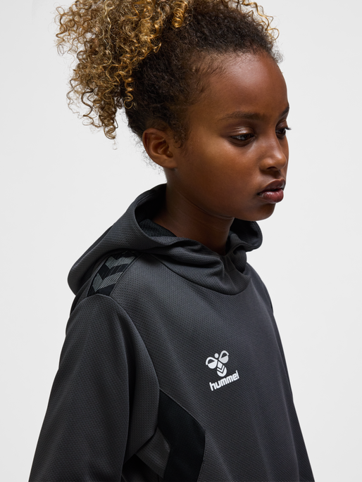 hmlAUTHENTIC PL HOODIE KIDS, ASPHALT, model