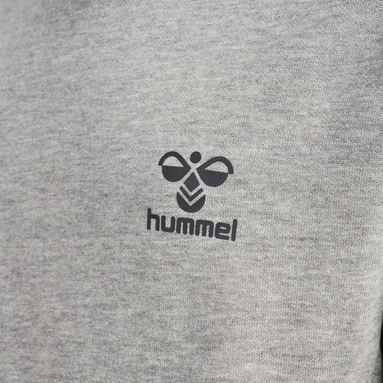 hmlOFFGRID HOODIE KIDS, GREY MELANGE/FORGED IRON, packshot