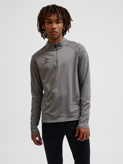 hmlPRO TRAINING HALF ZIP, STEEL GRAY, model