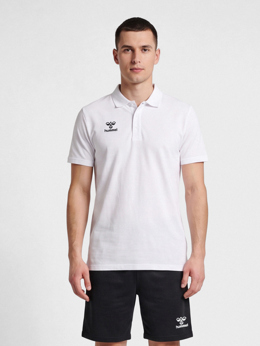 hmlESSENTIAL POLO, WHITE, model
