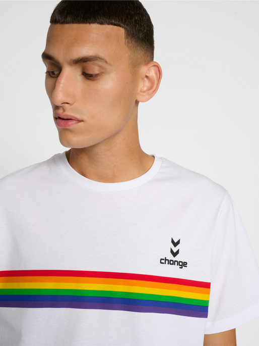 hmlCHANGE STRIPE T-SHIRTS, 9001, model