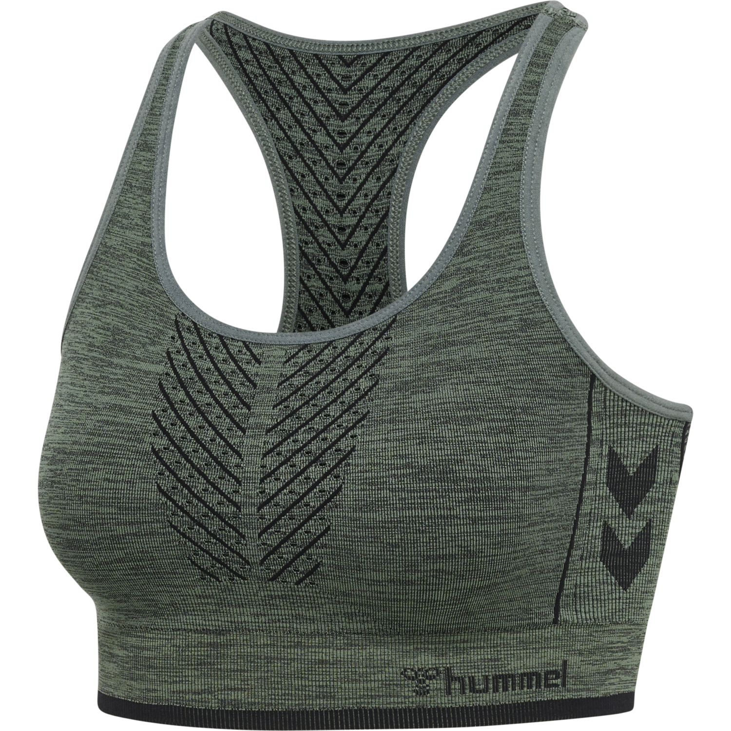 hmlMT ALY SEAMLESSS SPORTS TOP, NORTH ATLANTIC/BLACK MELANGE, packshot