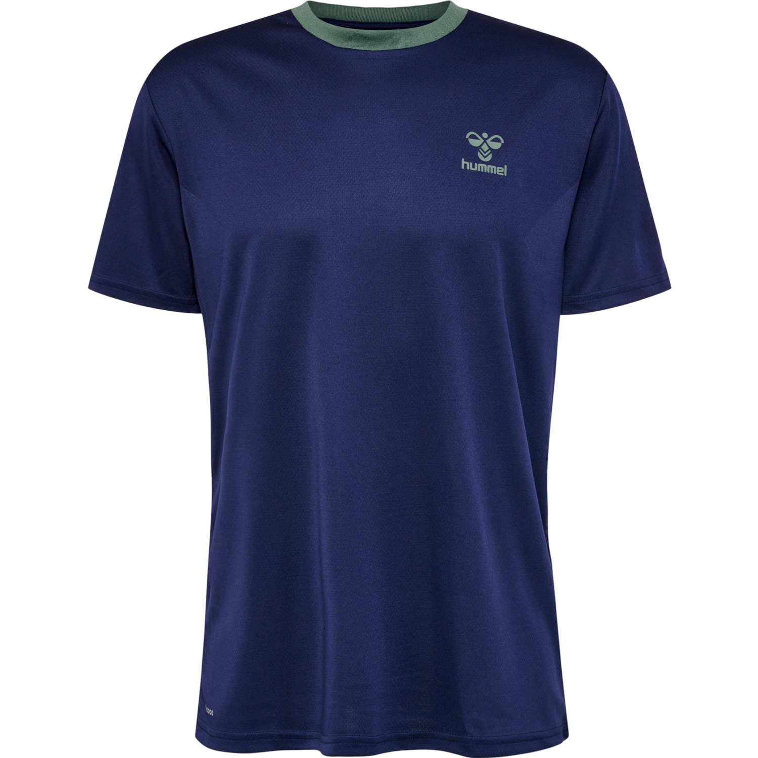 hmlSTALTIC POLY JERSEY S/S, MARINE/DUCK GREEN, packshot