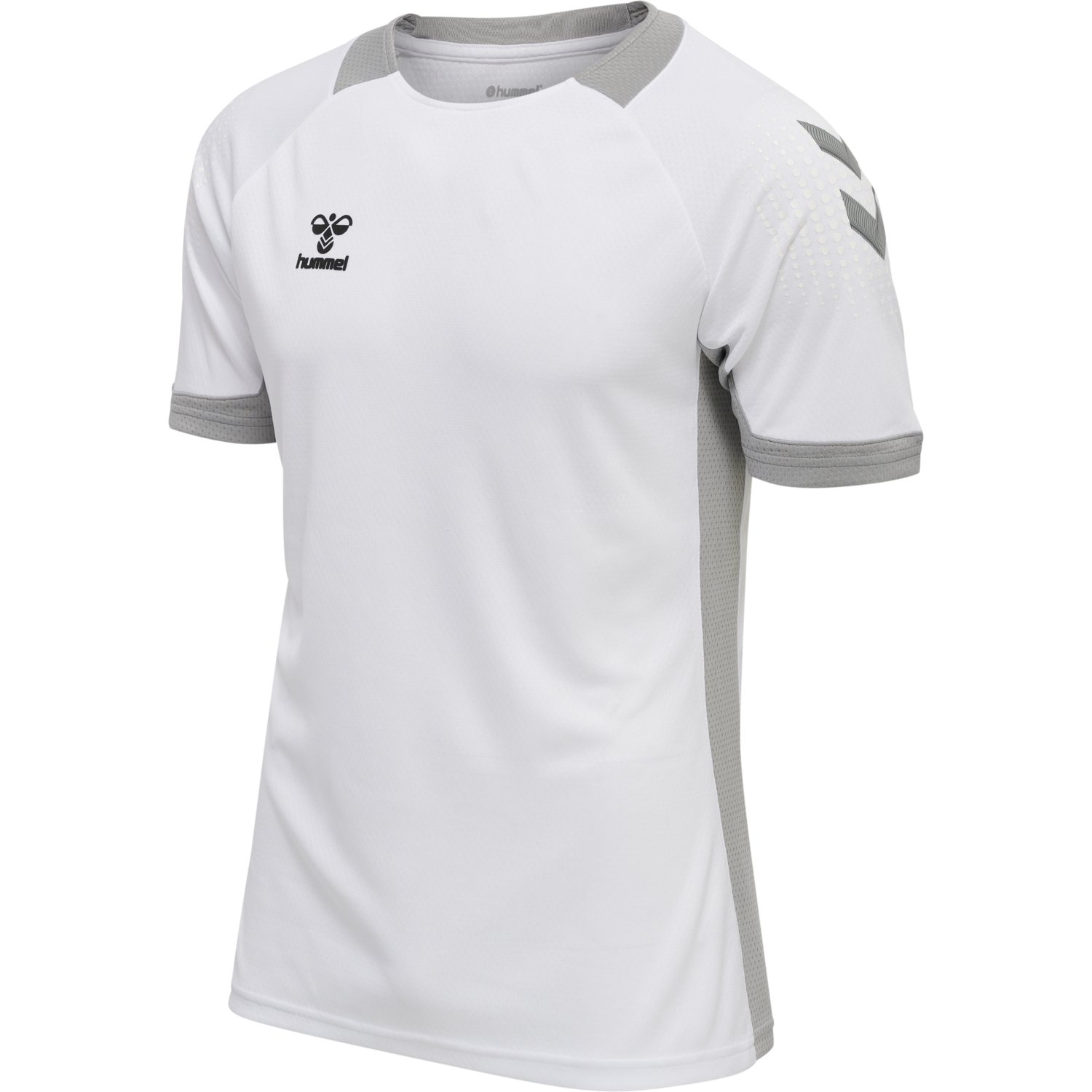 hmlLEAD S/S POLY JERSEY, WHITE, packshot