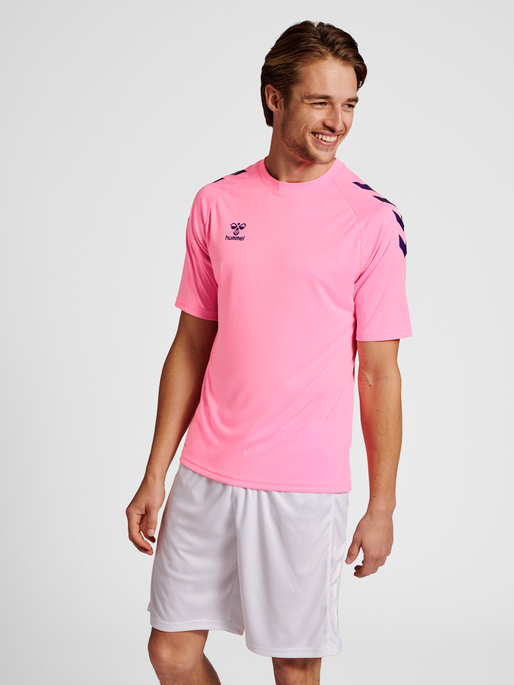 hmlCORE XK CORE POLY T-SHIRT S/S, COTTON CANDY, model