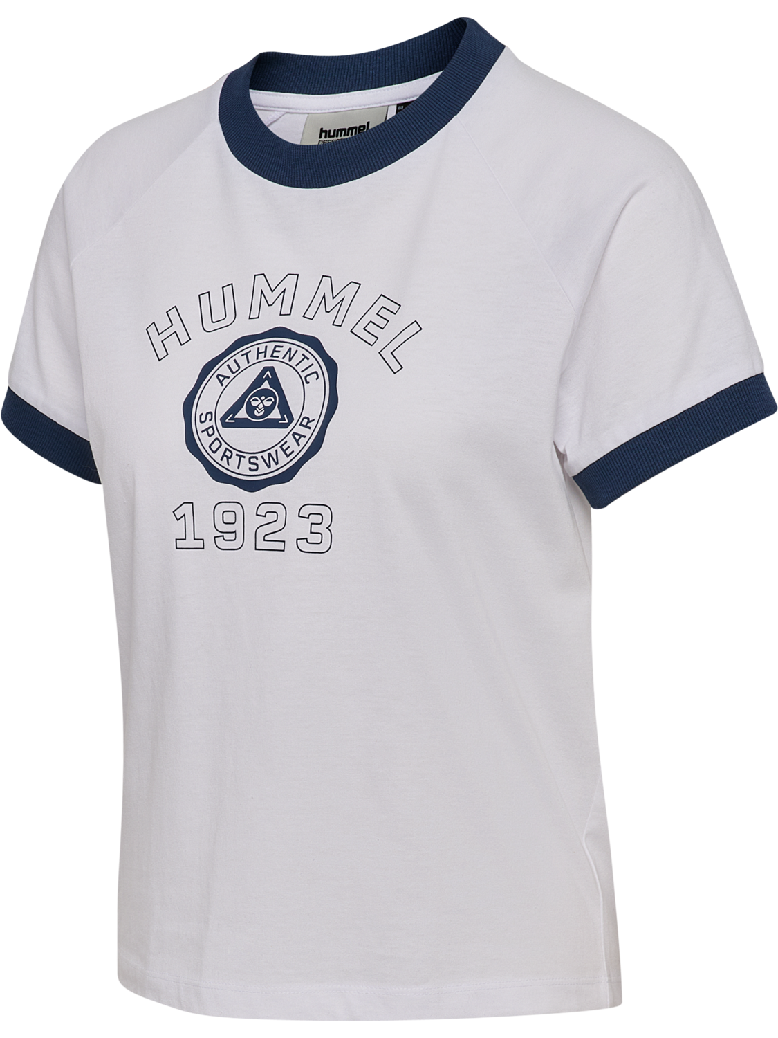 hmlPULSE RINGER W T-SHIRT S/S, WHITE/BLUE, packshot