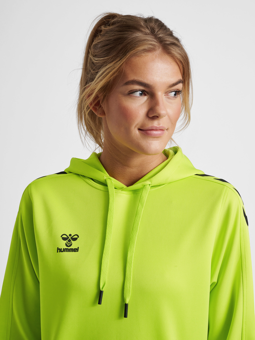 hmlCORE XK POLY SWEAT HOODIE WOMAN, LIME POPSICLE, model