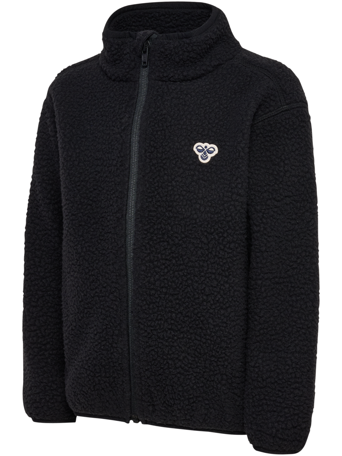 hmlJR ATLAS FLEECE ZIP JACKET, BLACK, packshot