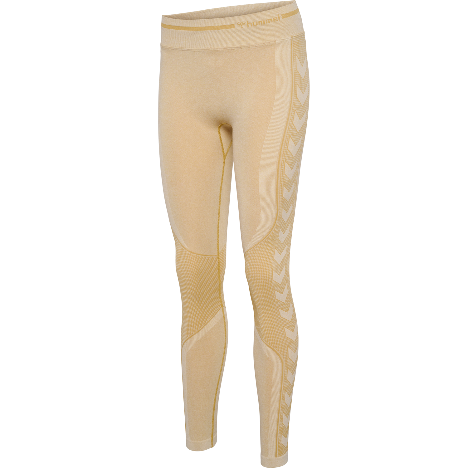 hmlMT LULU SEAMLESS SCRUNCH TIGHTS, CURDS & WHEY MELANGE, packshot