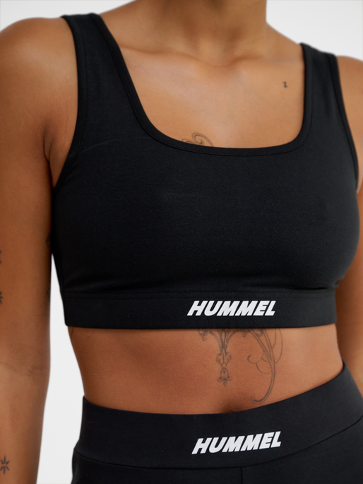 hmlELEMENTAL COTTON SPORTS TOP, BLACK, model