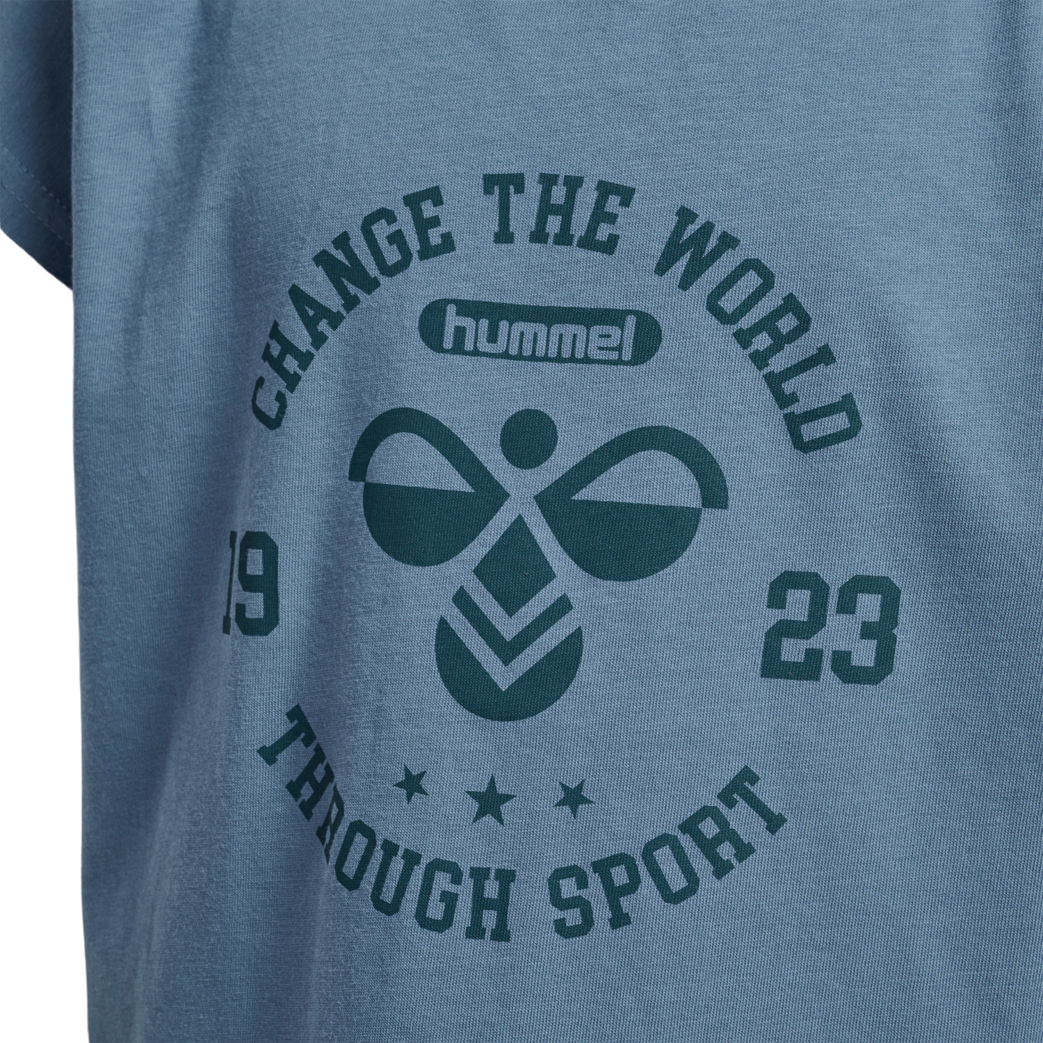 hmlMALIN T-SHIRT S/S, BLUE MIRAGE, packshot