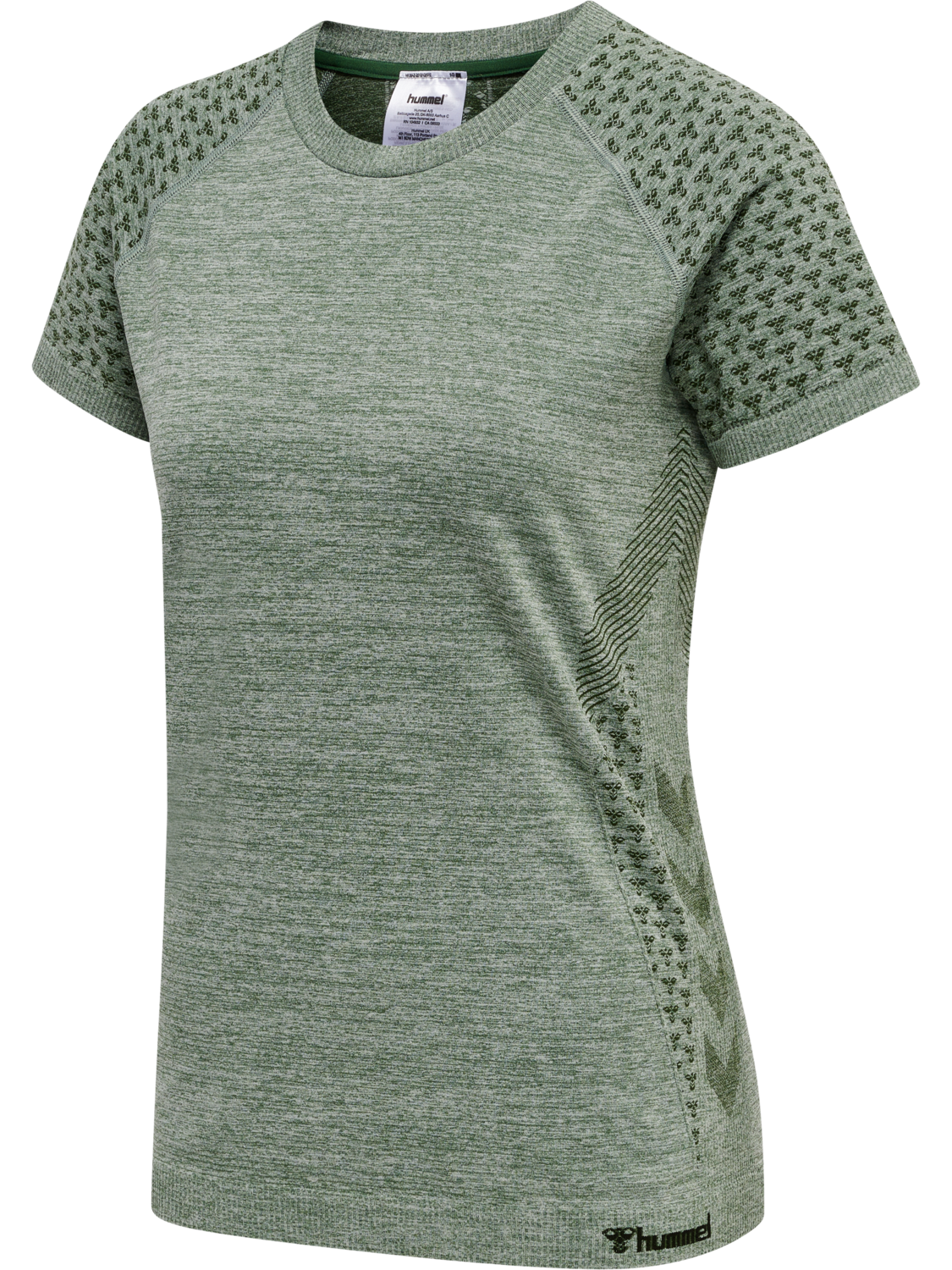 hmlCI SEAMLESS T-SHIRT, THYME MELANGE, packshot