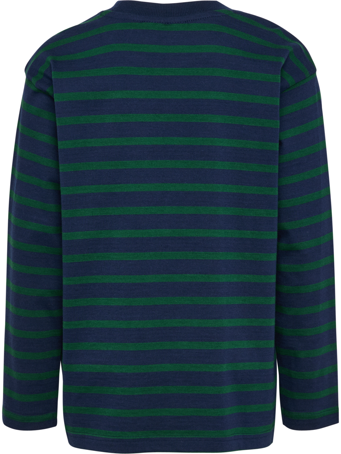 hmlJR LOOSE STRIPE T-SHIRT L/S BEE, DRESS BLUES, packshot