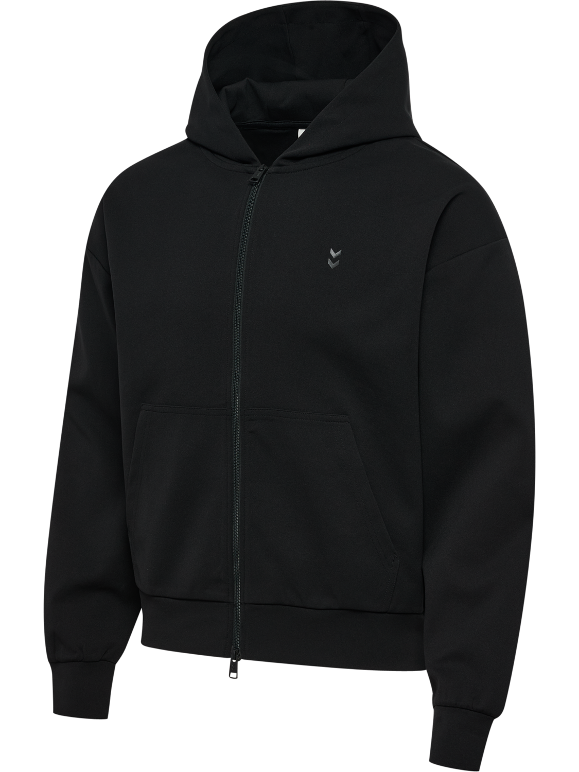hmlDEFENDER ZIP HOODIE, BLACK, packshot