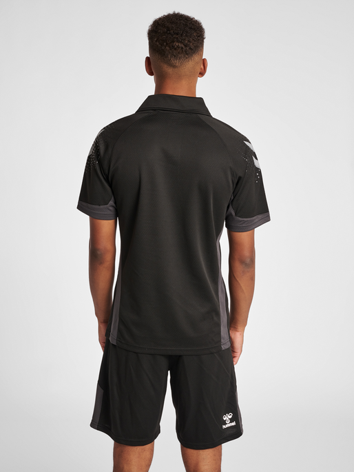 hmlLEAD FUNCTIONAL POLO, BLACK, model