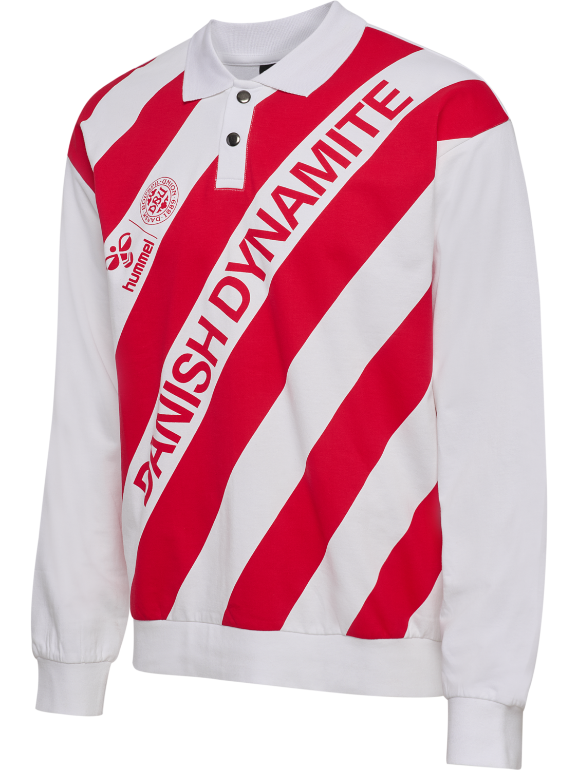 DBU 26 FAN DYNAMITE TEE LS, WHITE/TANGO RED, packshot