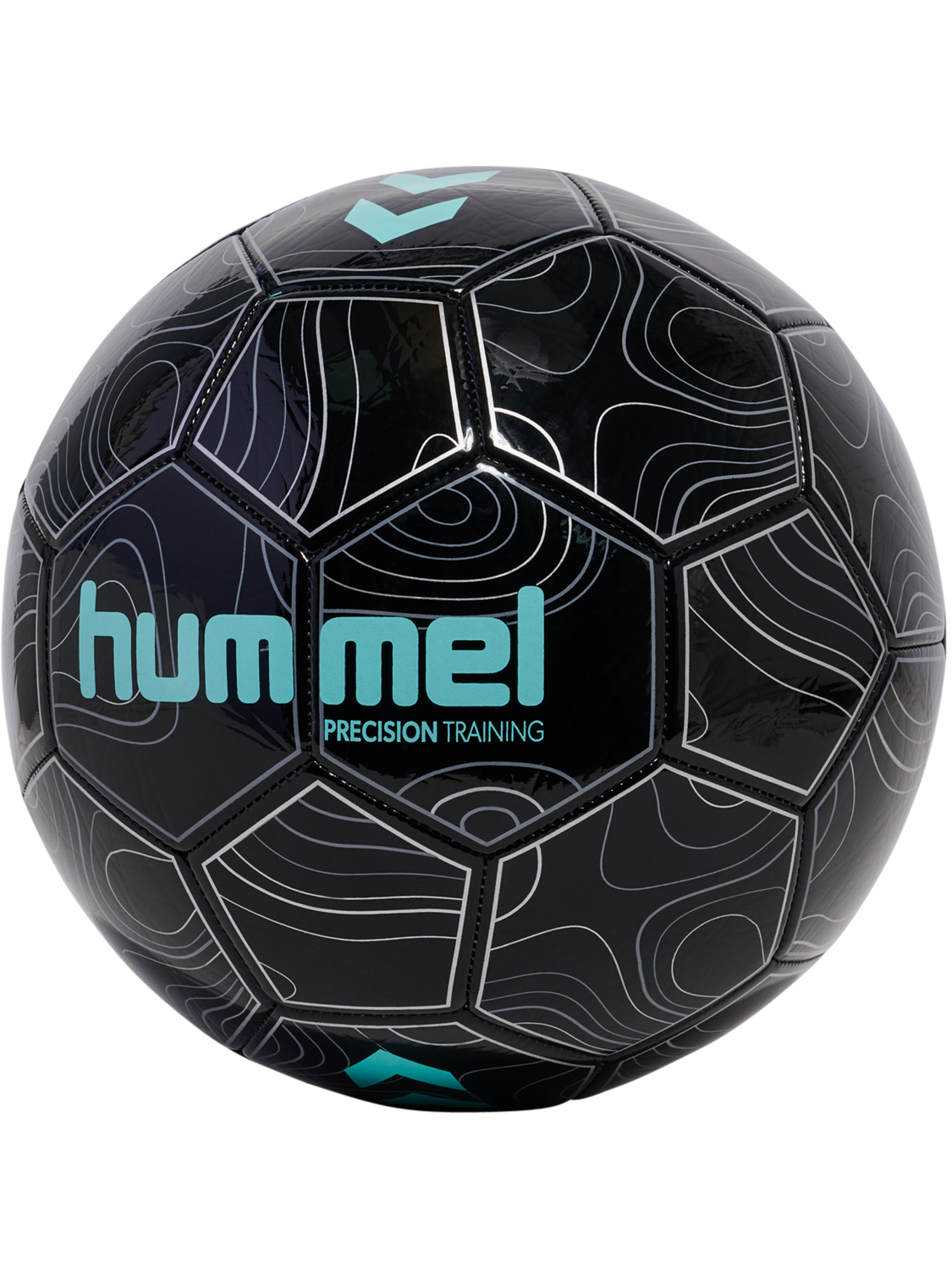 hmlBLAZE 2.0 TRAINING FOOTBALL, BLACK/POOL BLUE, packshot