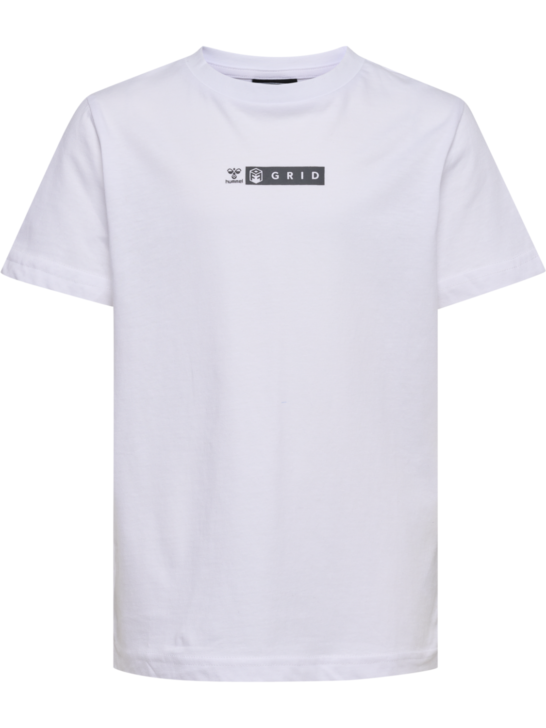 hmlOFFGRID TEE S/S KIDS, WHITE/FORGED IRON, packshot