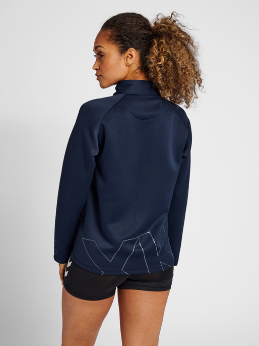 hmlCIMA XK ZIP JACKET WOMAN, MARINE, model