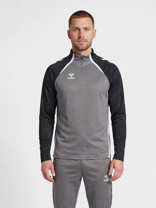 hmlLEAD 2.0 HALF ZIP, STEEL GRAY/ASPHALT, model