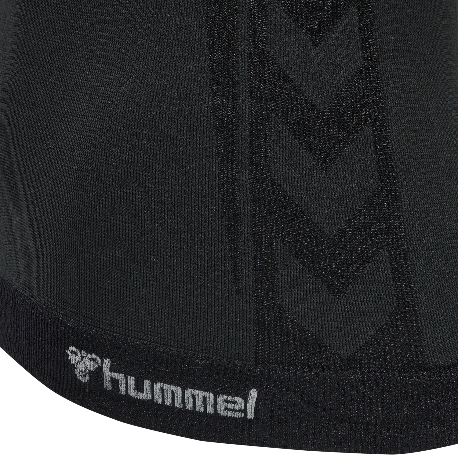 hmlCLEA SEAMLESS TIGHT T-SHIRT L/S, BLACK MELANGE, packshot