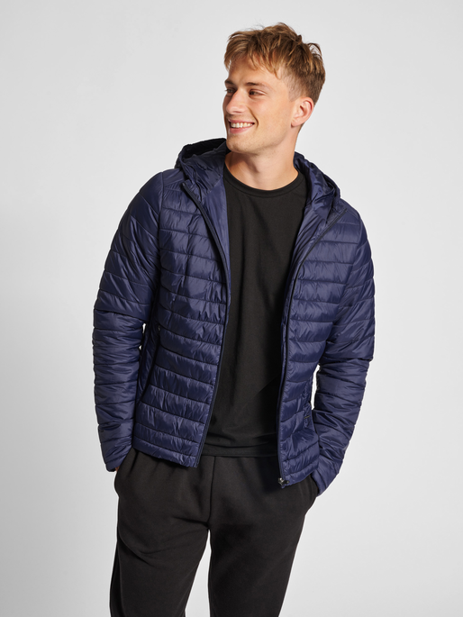 hmlRED QUILTED HOOD JACKET, MARINE, model