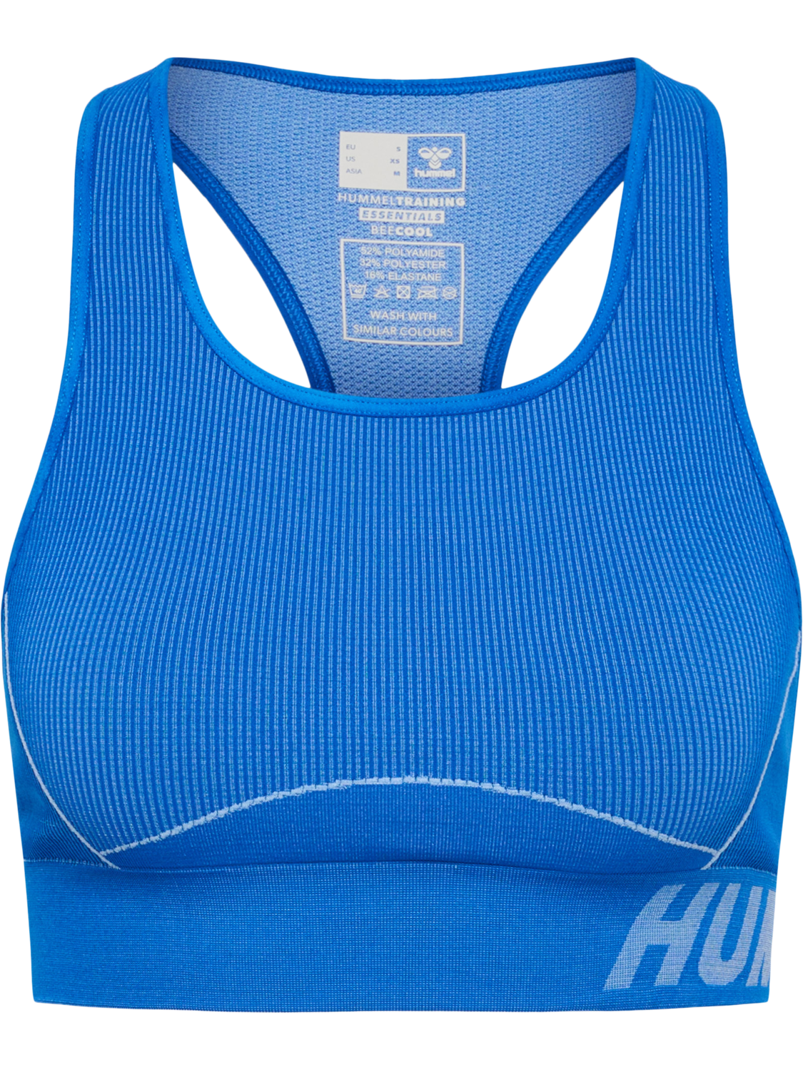 hmlTE CHRISTEL SEAMLESS SPORTS TOP, PLACID BLUE/LAPIS BLUE MELANGE, packshot