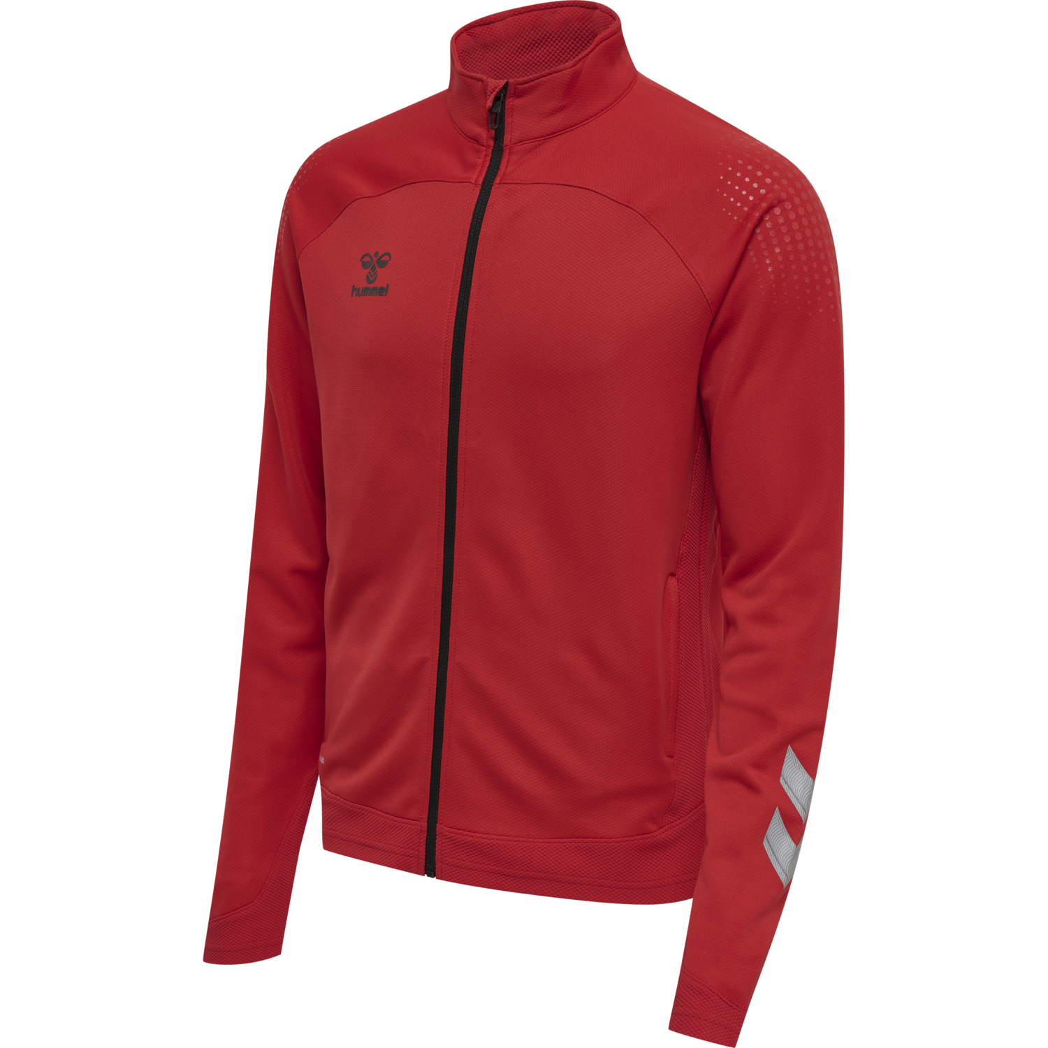 hmlLEAD POLY ZIP JACKET, TRUE RED, packshot