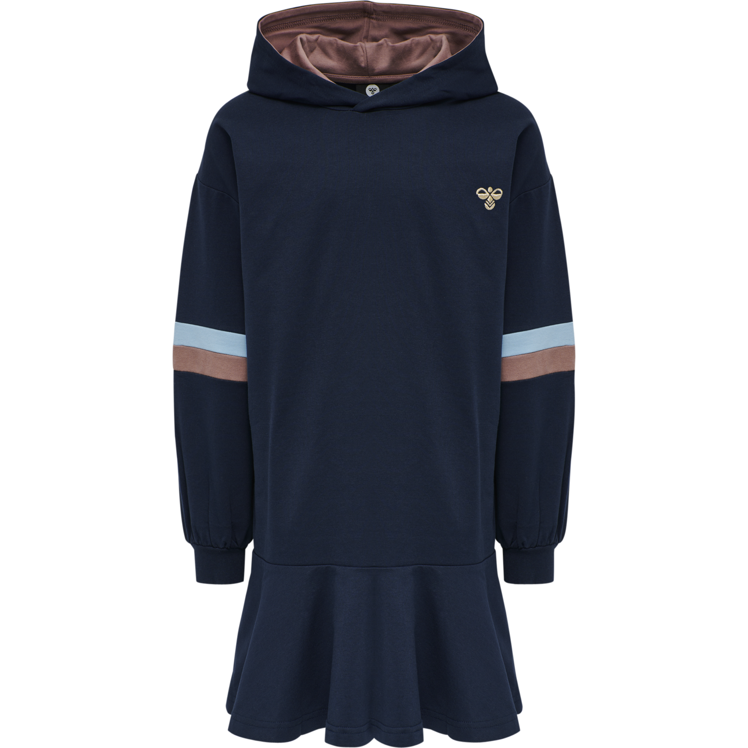 hmlBEVERLY HOODIE DRESS, BLACK IRIS, packshot