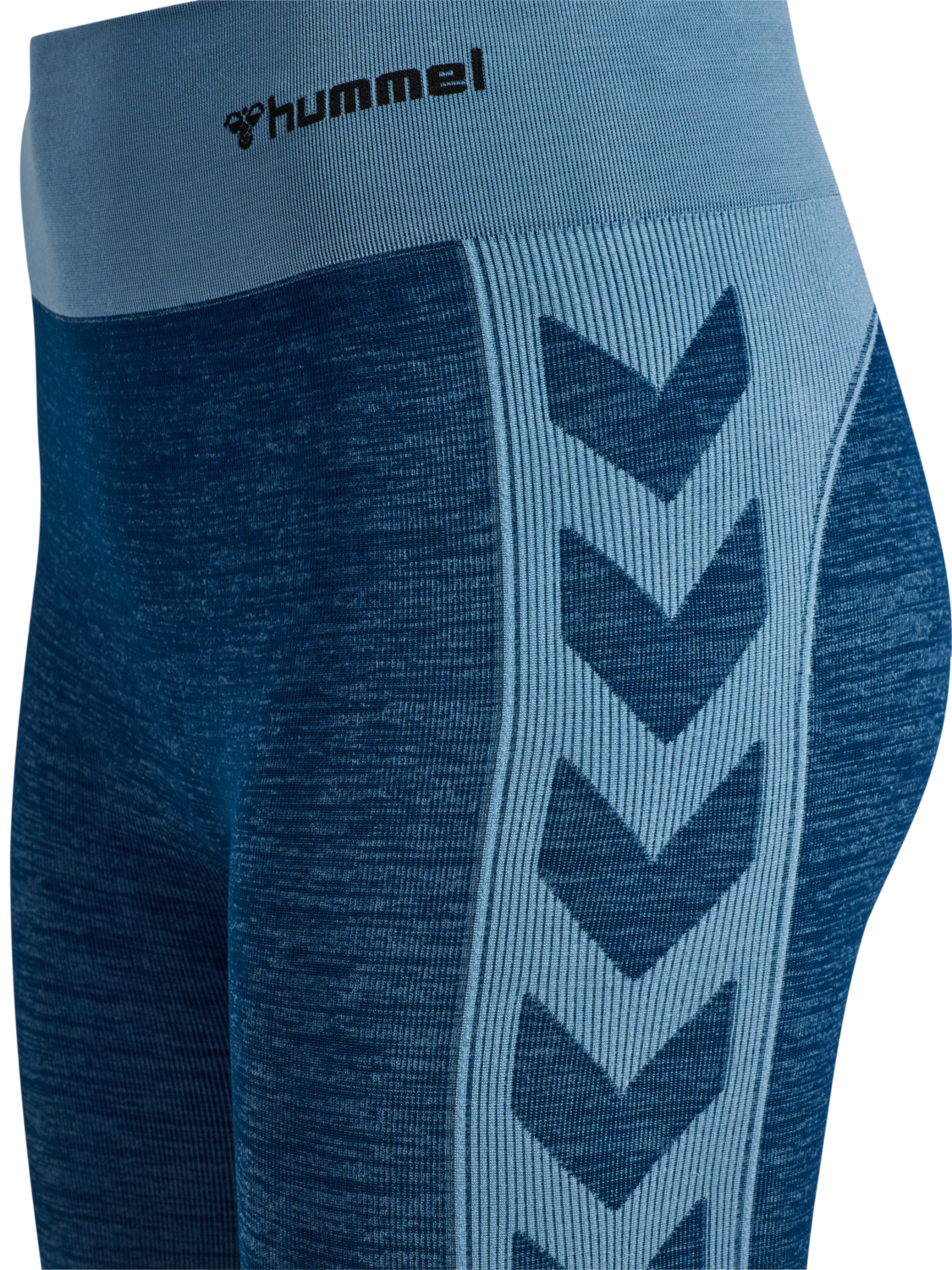 hmlCLEA SEAMLESS MID WAIST TIGHTS, NAVY PEONY/FADED DENIM, packshot