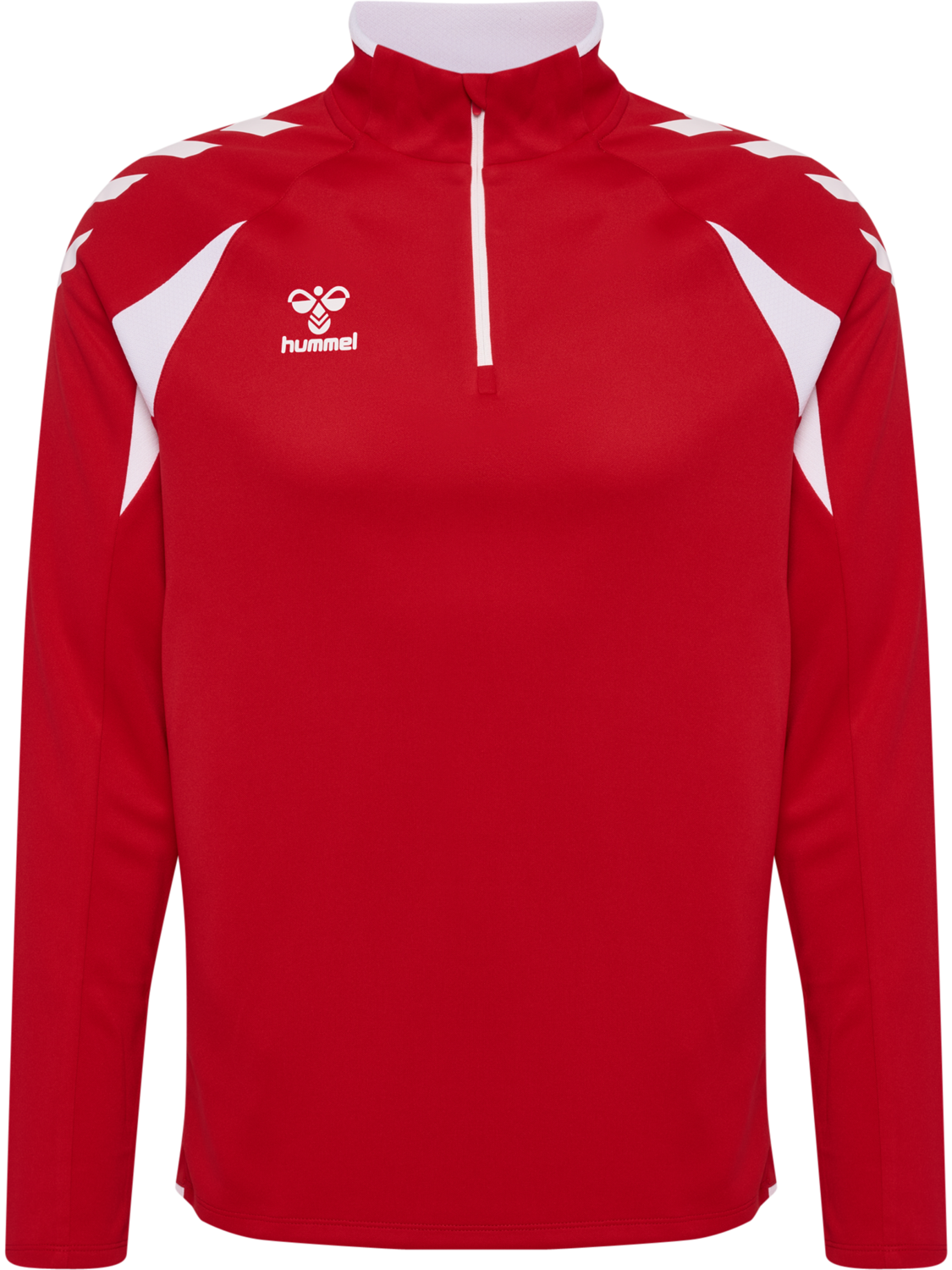 hmlCORE 2.0 HALF ZIP, TRUE RED/WHITE, packshot