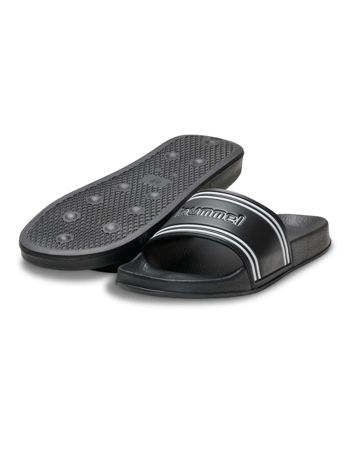 POOL SLIDE RETRO, BLACK/WHITE, packshot