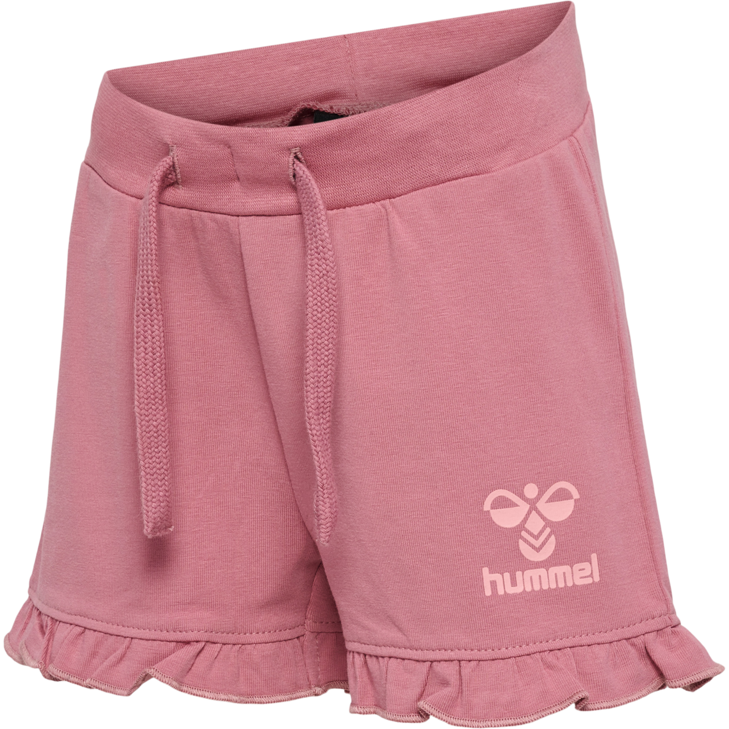 hmlTALYA RUFFLE SHORTS, MESA ROSE, packshot