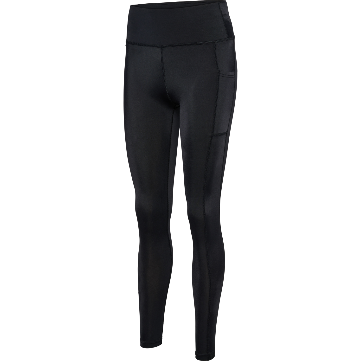 hmlTE TOLA HIGH WAIST TIGHTS, BLACK, packshot