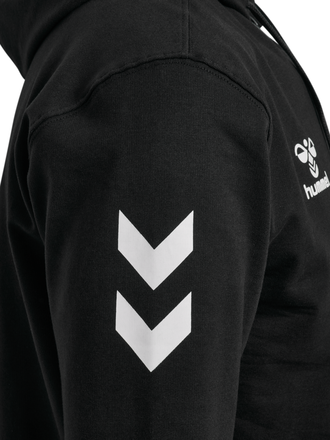 hmlGO 2.0 CHEVRON ZIP HOODIE, BLACK, packshot