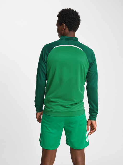 hmlLEAD 2.0 TRACK ZIP JACKET, JELLY BEAN/EVERGREEN, model